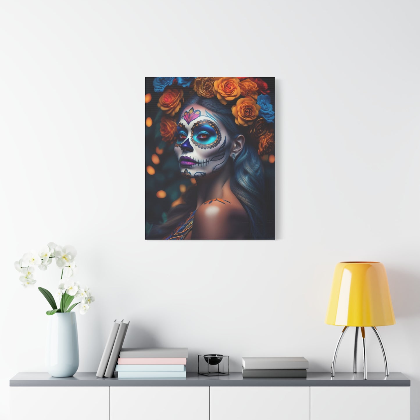 Dia de los Muertos Canvas Art | Day of the Dead - Stretched Matte Wall Decor 003