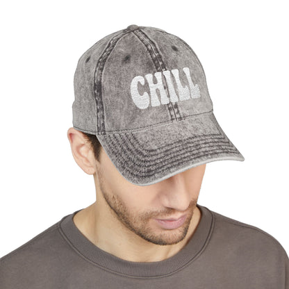 Chill Vintage Hat – Embroidered Relaxed Script Hat for Easygoing Vibes and Everyday Cool