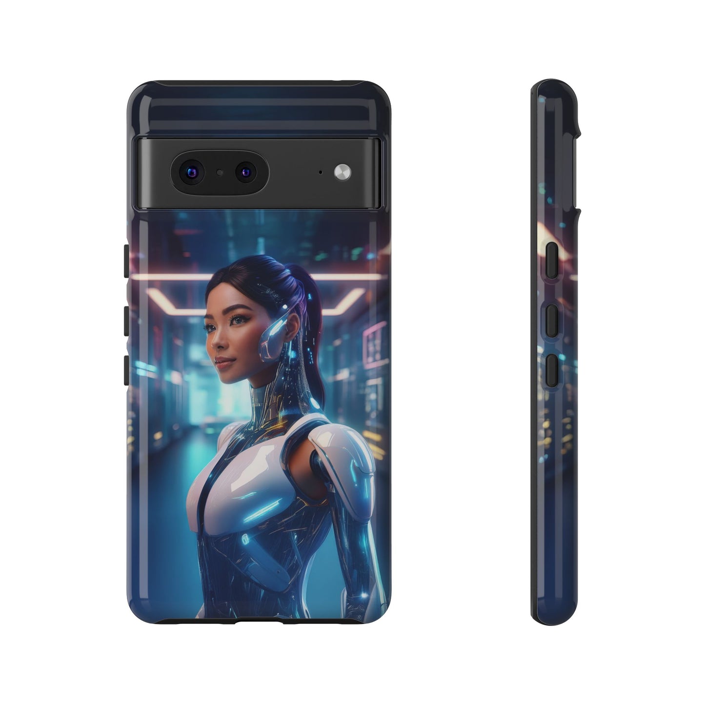 Futuristic Human Android Hybrid Cell Phone Case 005