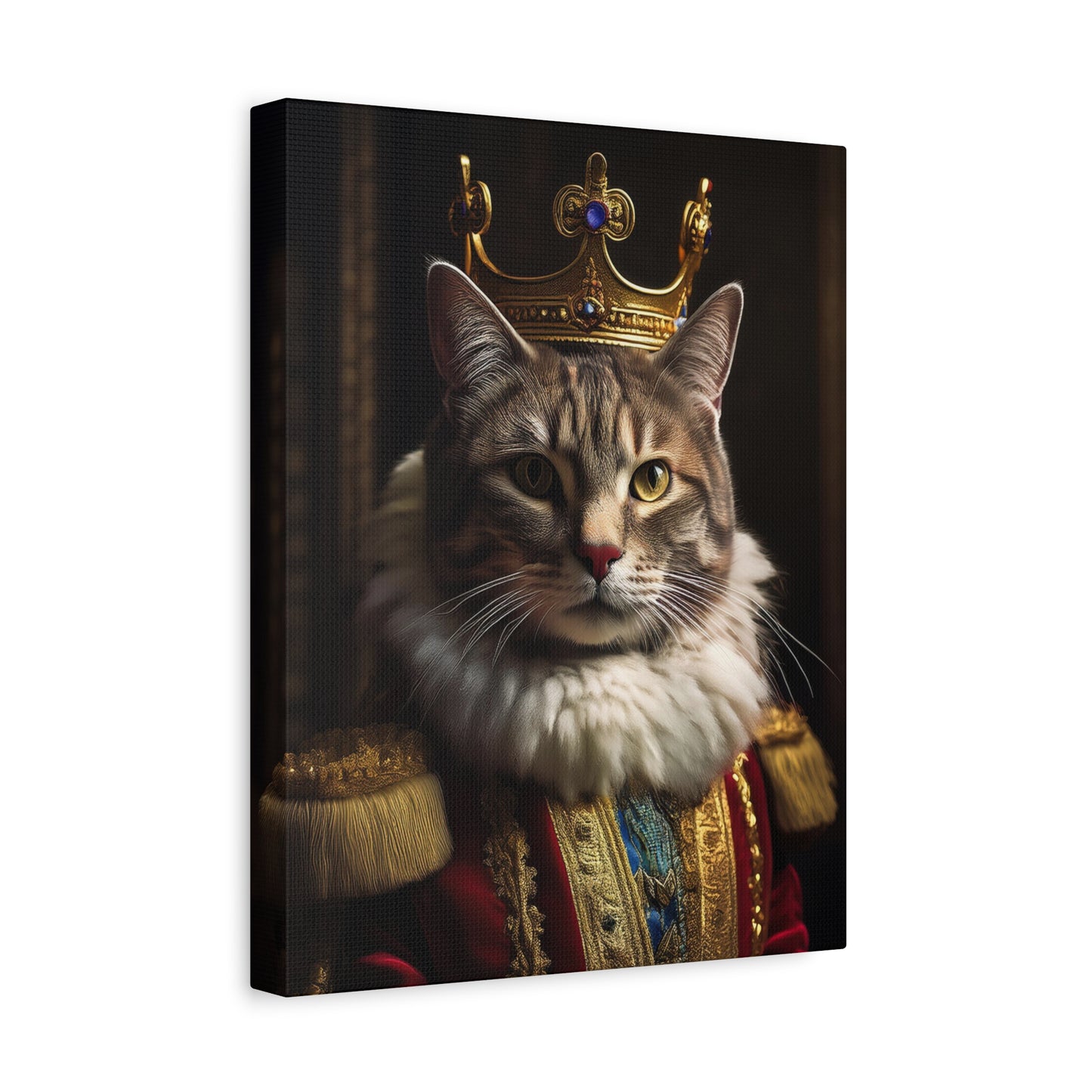 His Royal Meowjesty Canvas Art | Stretched Matte Wall Decor 001