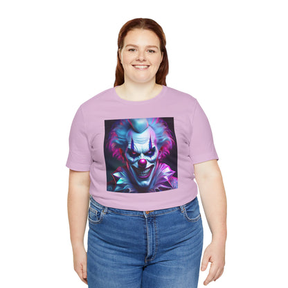 Scary Clown Halloween Shirt – Creepy Evil Clown Face Graphic Tee for Horror Fans. Unisex Jersey Short Sleeve Tee