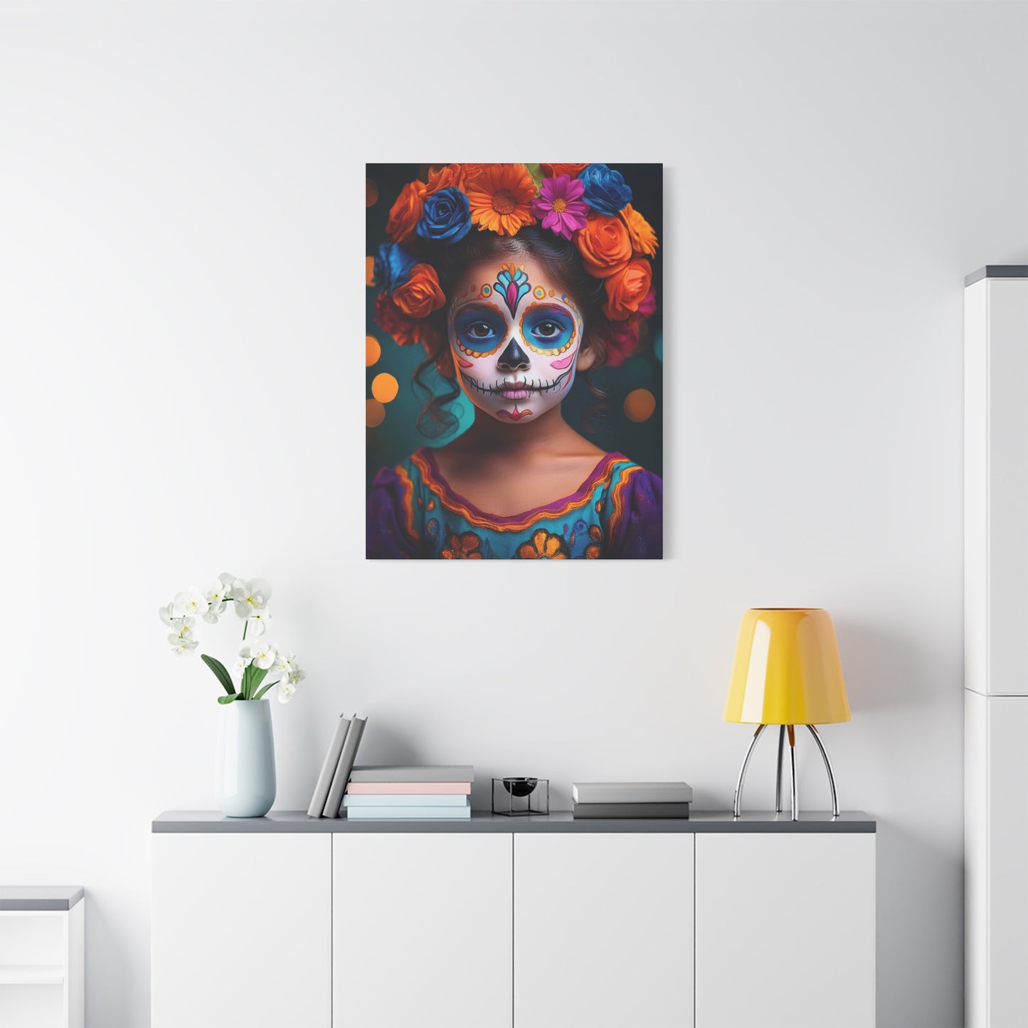 Dia de los Muertos Canvas Art | Day of the Dead - Stretched Matte Wall Decor 016