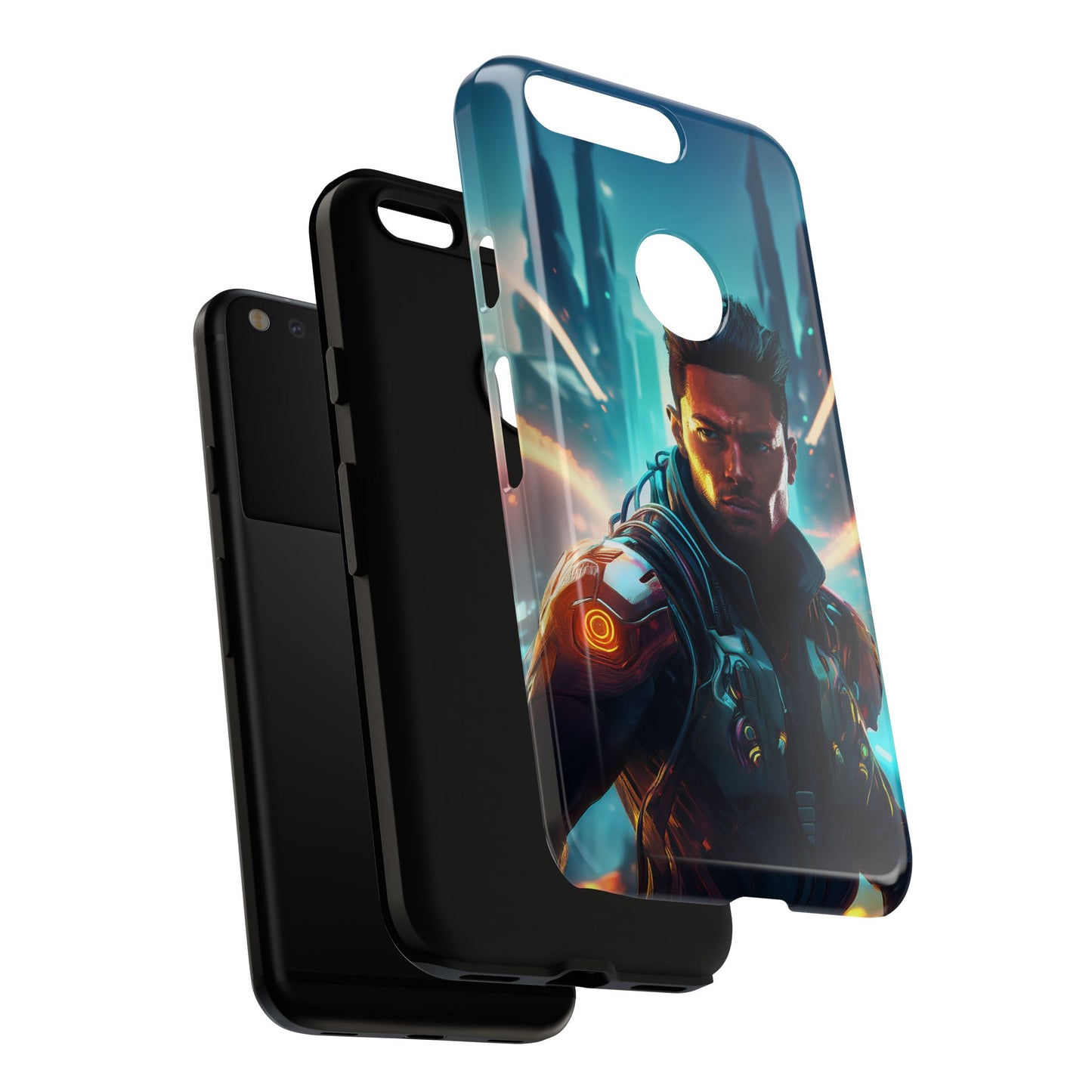 Futuristic Cyberpunk Male Cell Phone Case 015