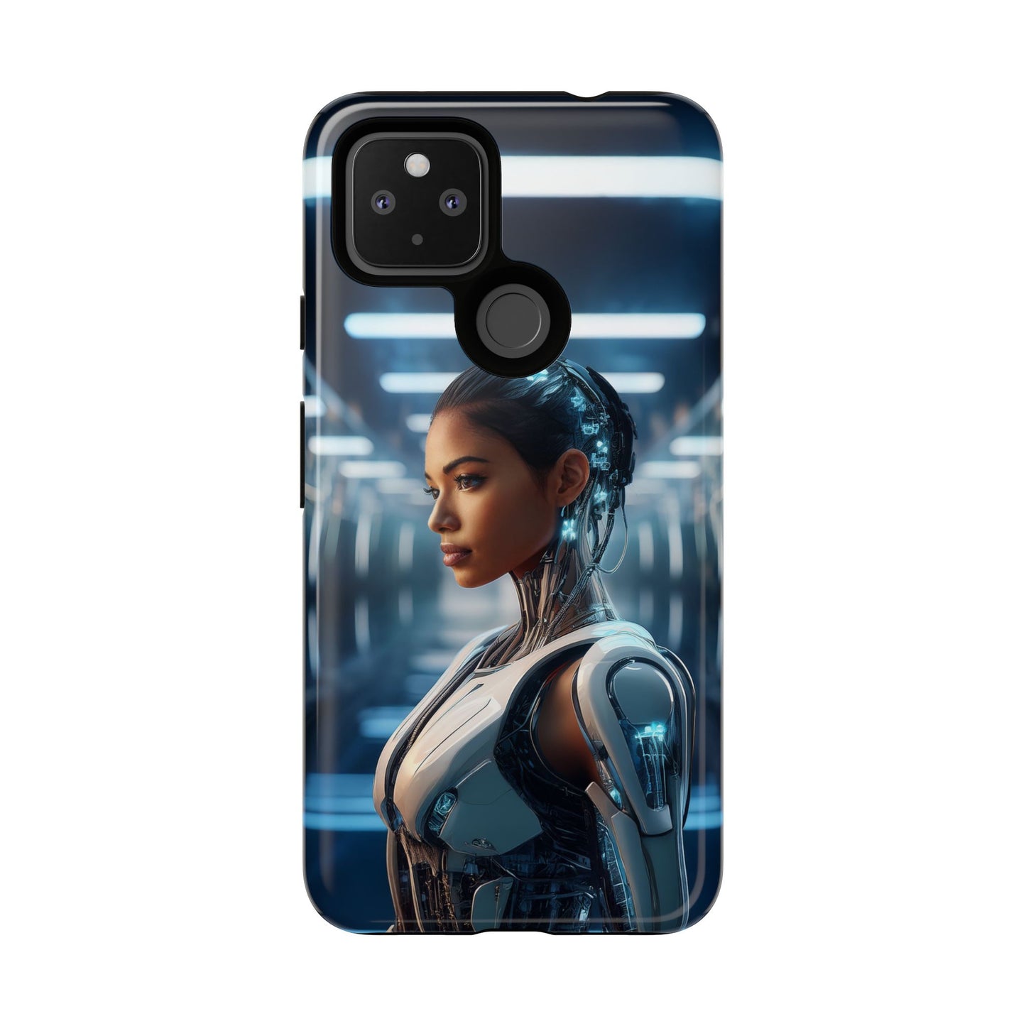 Futuristic Human Android Hybrid Cell Phone Case 002