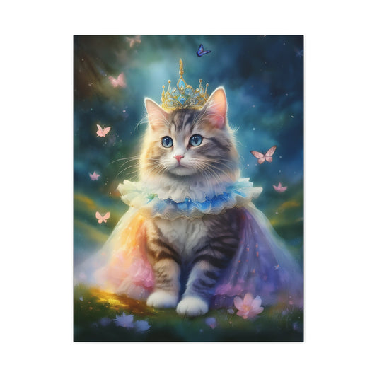 Meowgical Fairy Purrincess Canvas Art | Stretched Matte Wall Decor 006