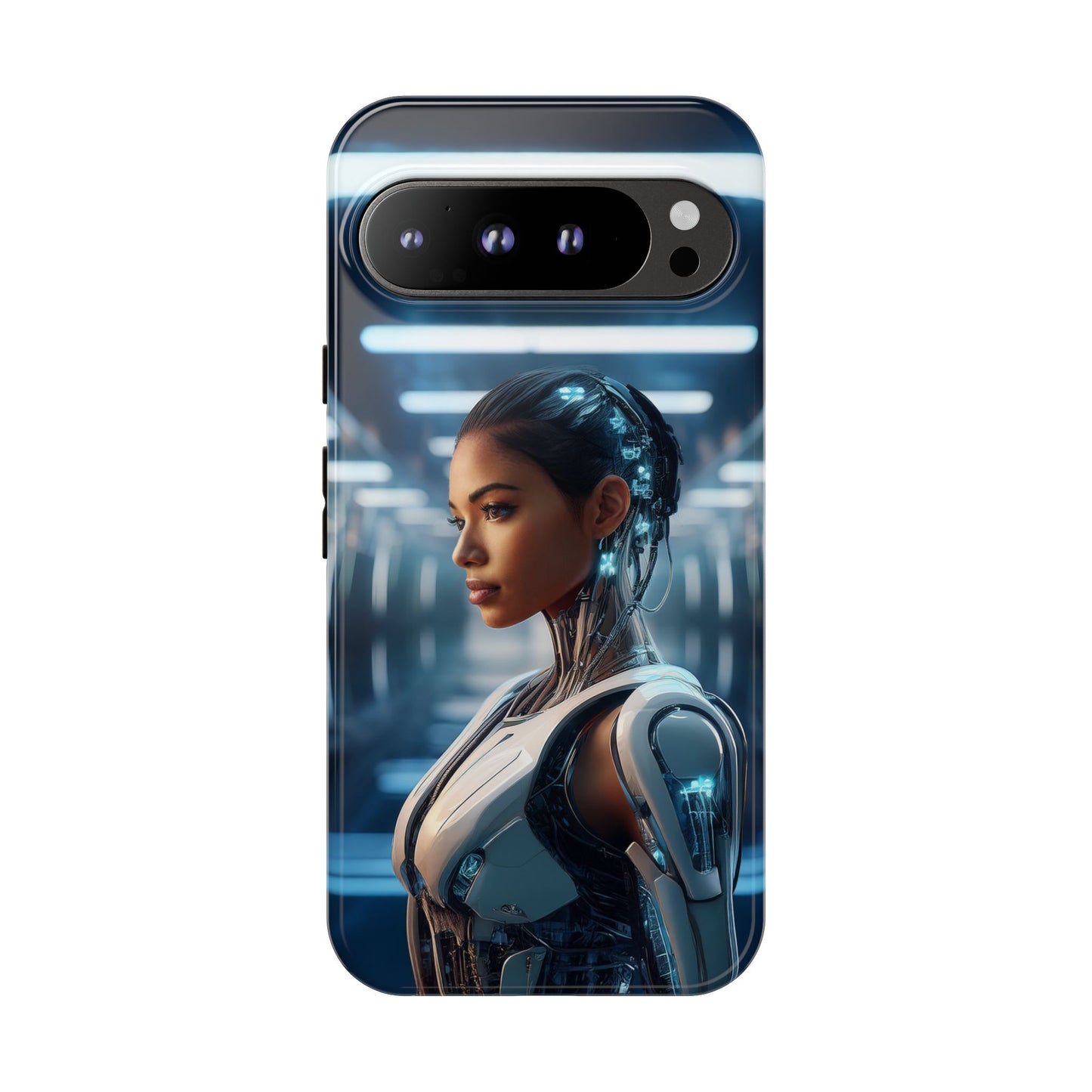 Futuristic Human Android Hybrid Cell Phone Case 002