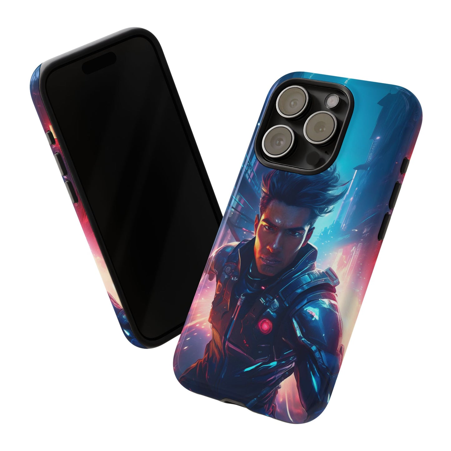 Futuristic Cyberpunk Male Cell Phone Case 017