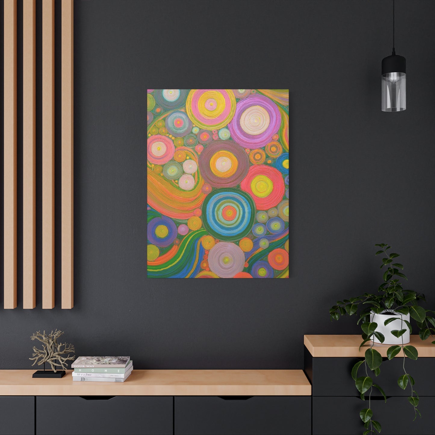 Seeing Circles Canvas Art - Vibrant Wall Decor for Home and Office