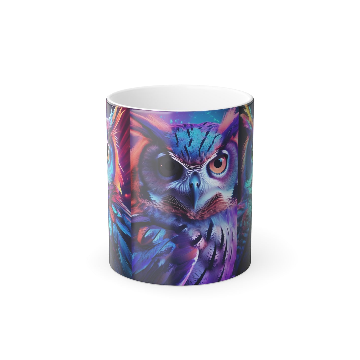 Colorful Owls Color Morphing Mug, 11oz