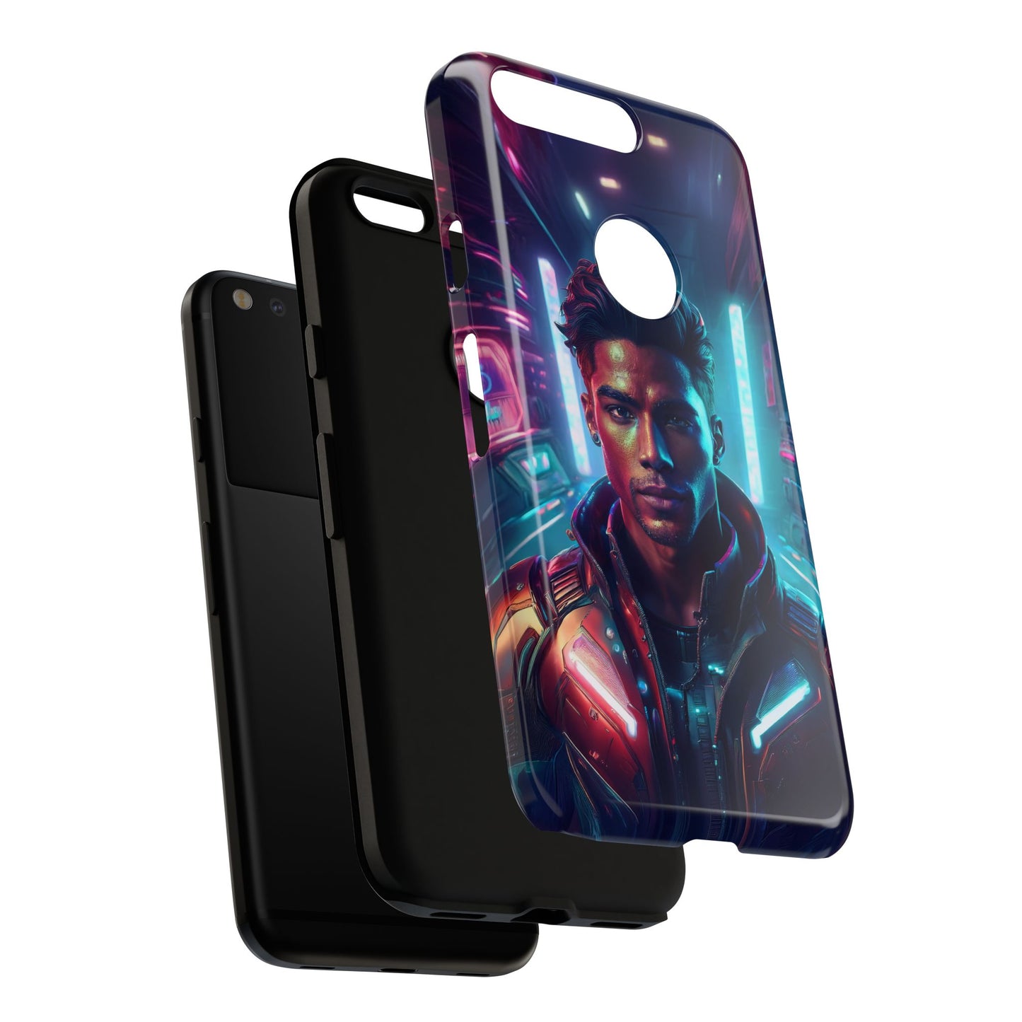 Futuristic Cyberpunk Male Cell Phone Case 007