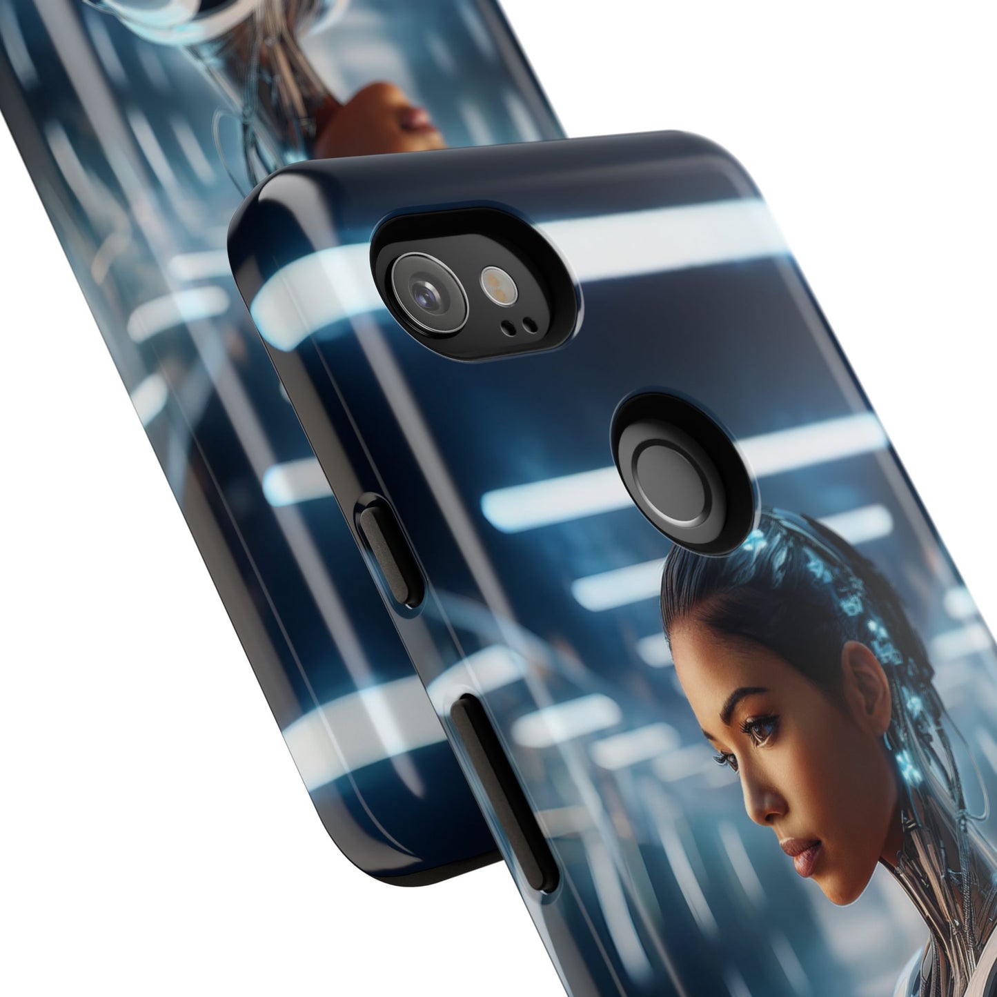 Futuristic Human Android Hybrid Cell Phone Case 002