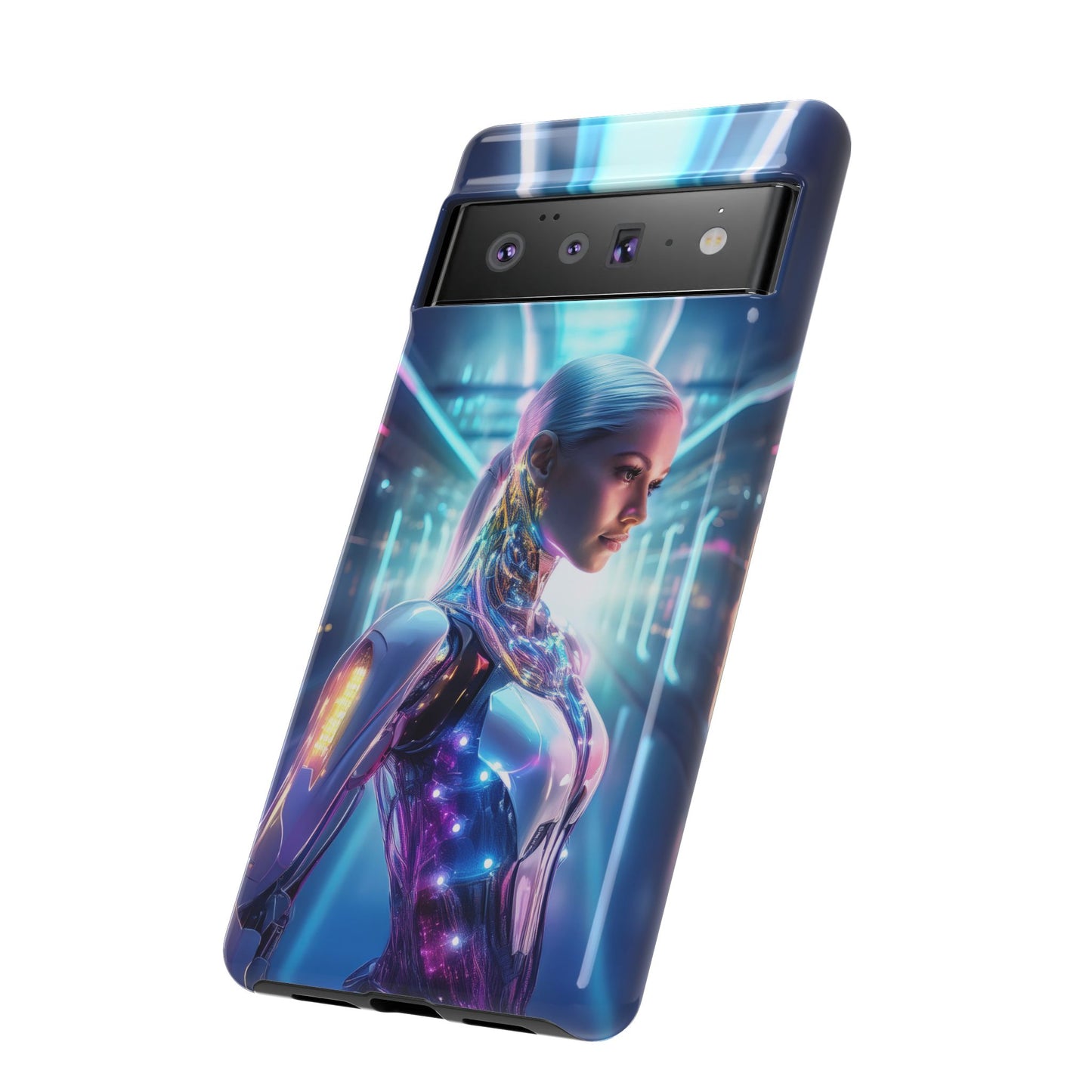 Futuristic Human Android Hybrid Cell Phone Case 015