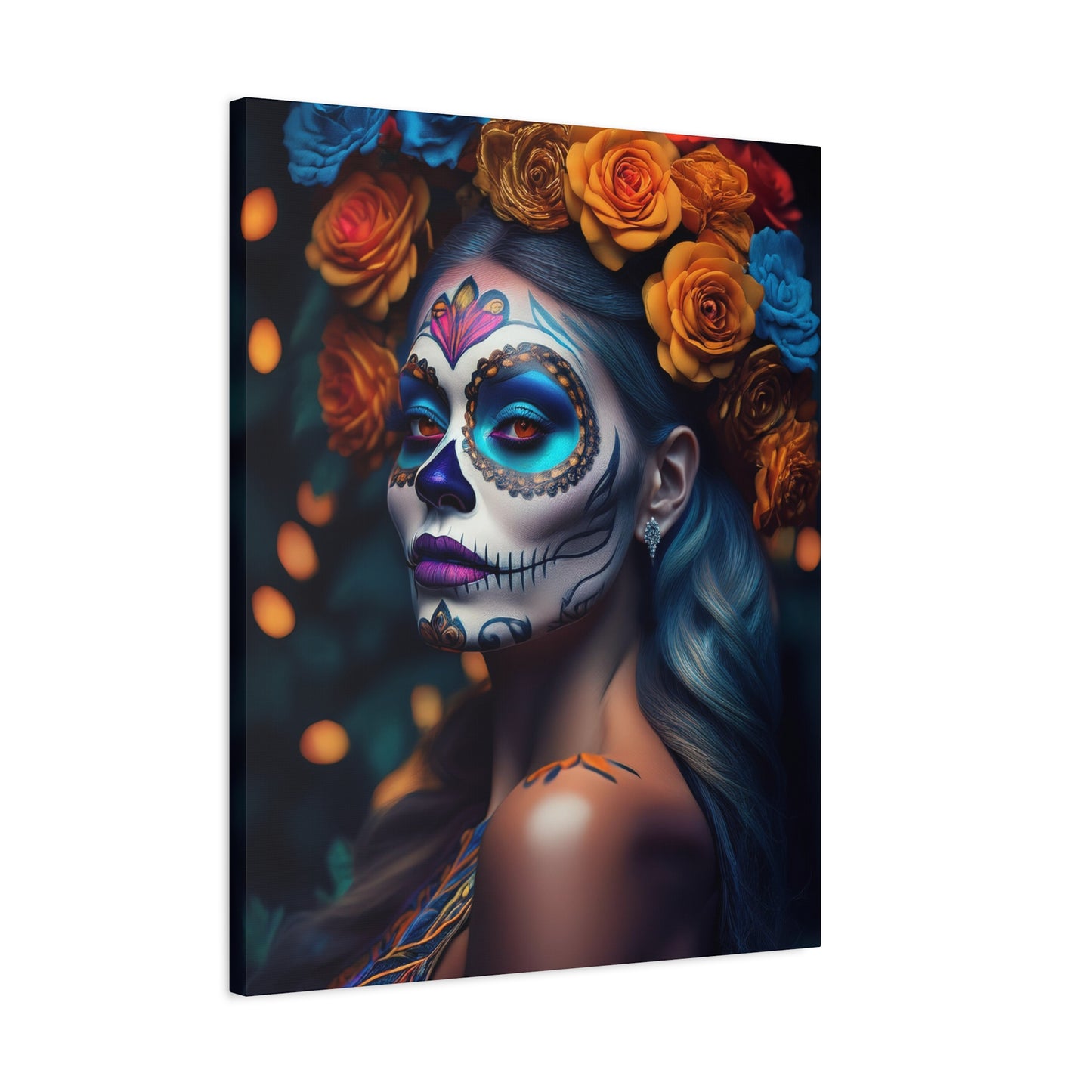 Dia de los Muertos Canvas Art | Day of the Dead - Stretched Matte Wall Decor 003