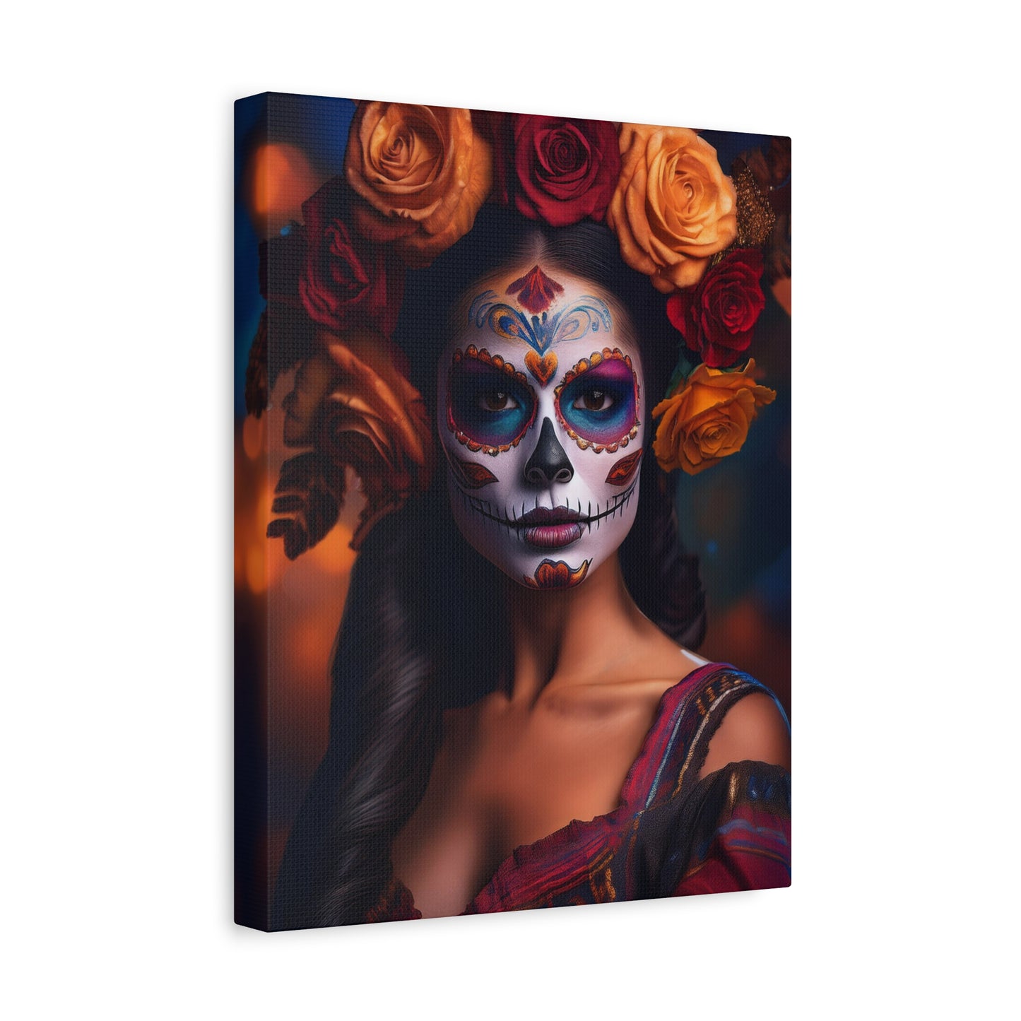 Dia de los Muertos Canvas Art | Day of the Dead - Stretched Matte Wall Decor 009