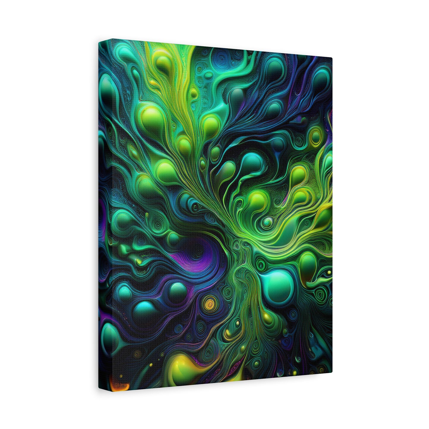 Alien Bubbles Canvas Art Print - Vibrant Colorful Decor