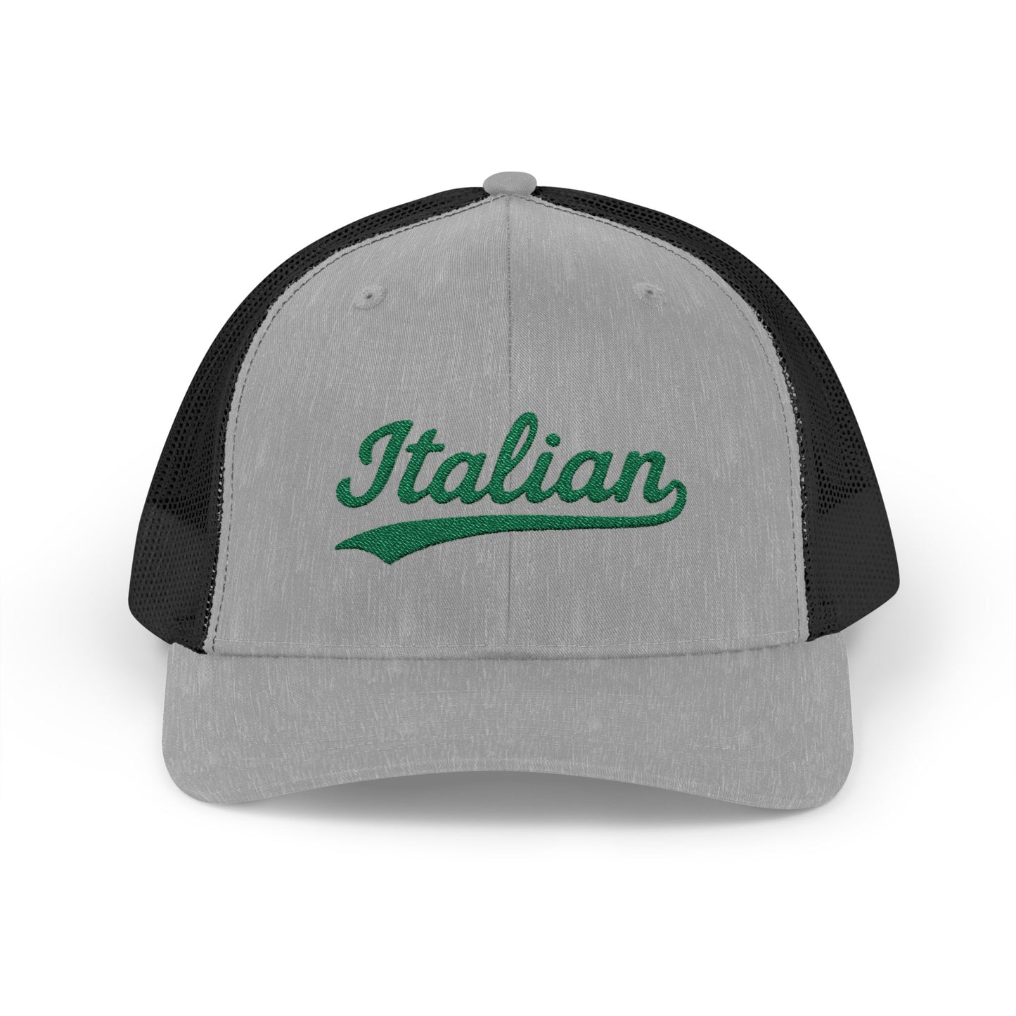 Italian Trucker Hat – Green Script Heritage Hat for Pasta Lovers and Italian Pride