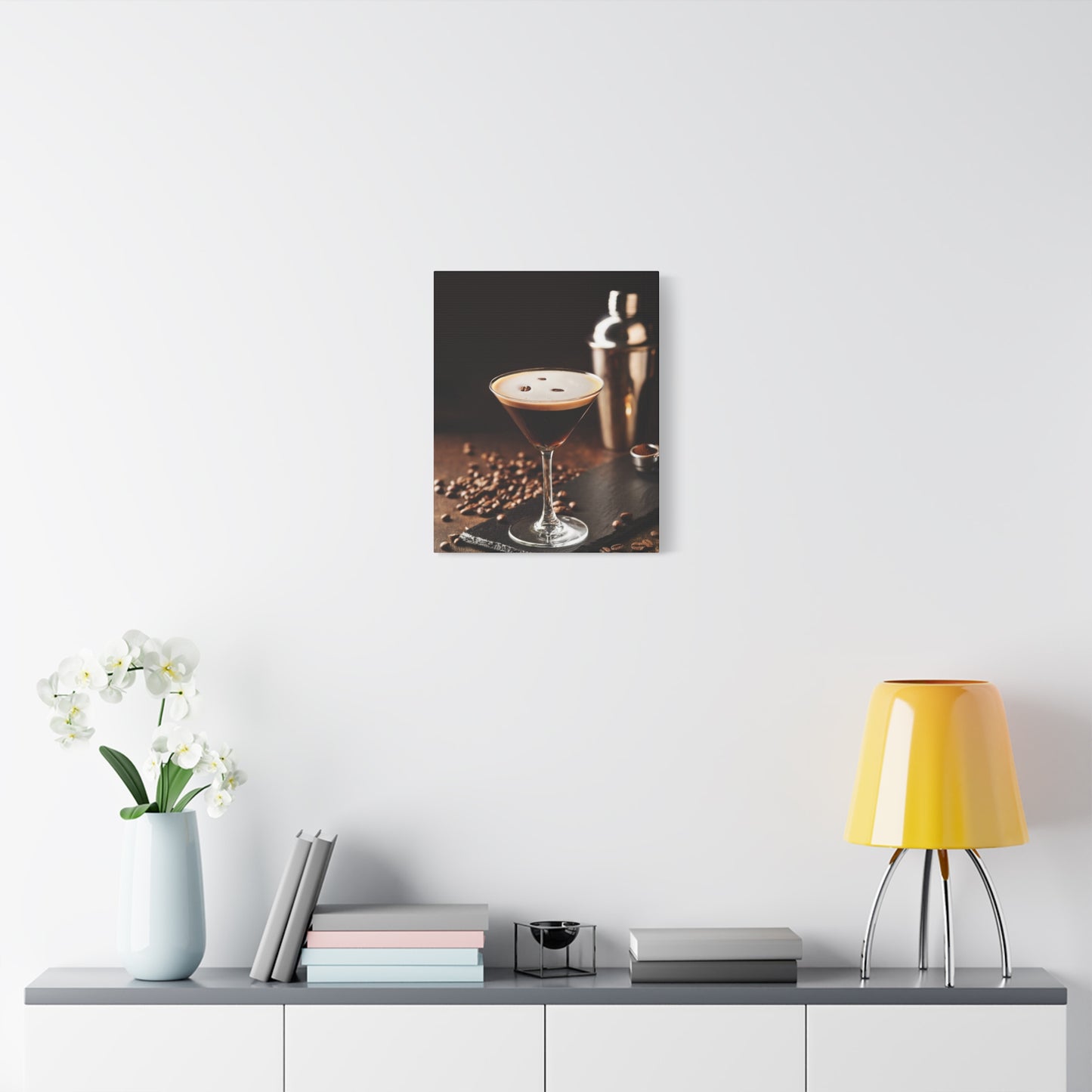 Espresso Martini customizable Canvas Art Print - Stretched Wall Decor for Home & Bar