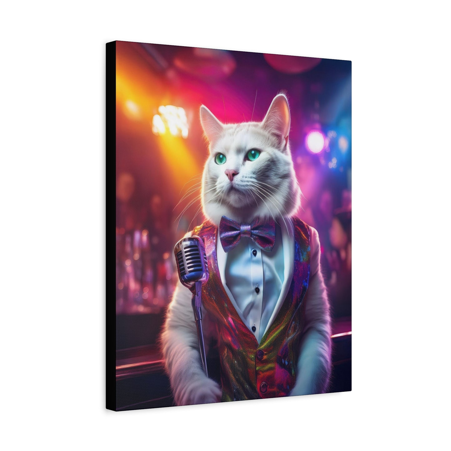 Purr-fectly Cool Lounge Cat Canvas Art | Stretched Matte Wall Decor 006