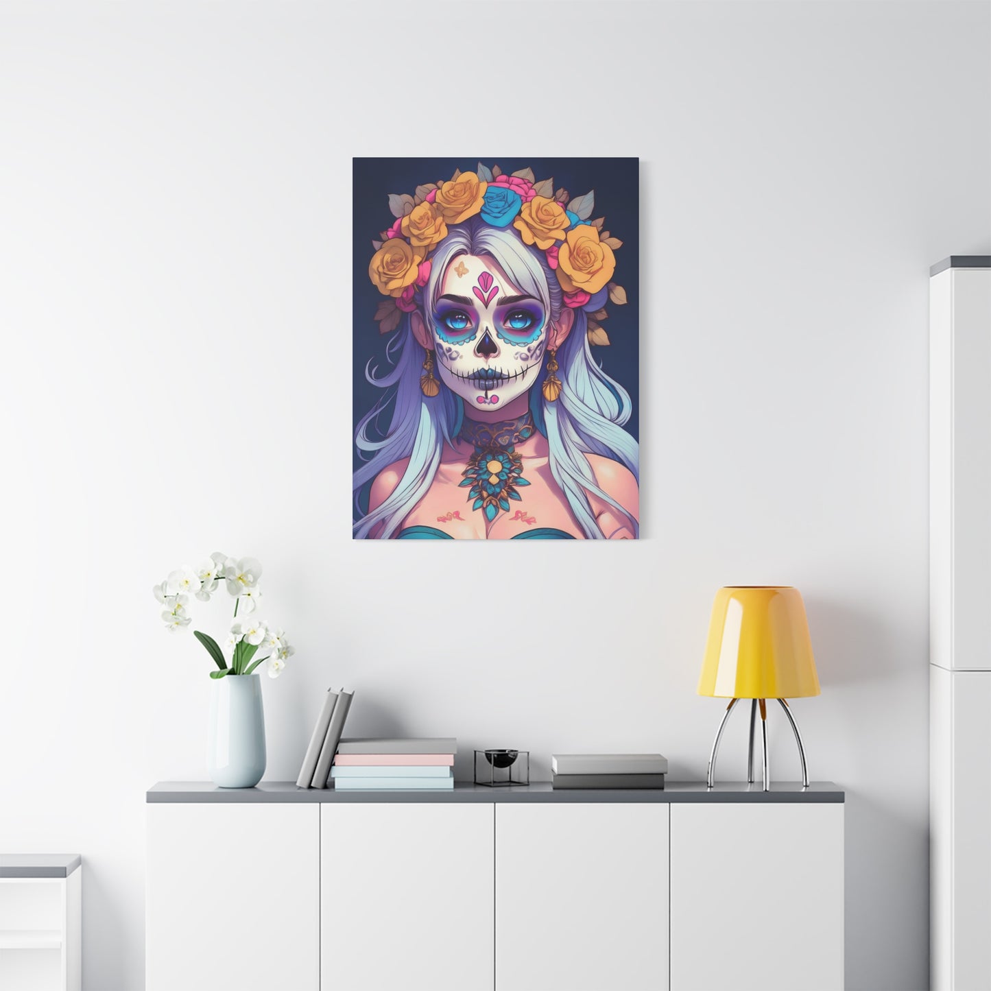 Dia de los Muertos Canvas Art | Day of the Dead - Stretched Matte Wall Decor 014