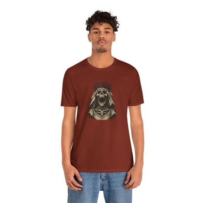 Screaming Skeleton Bride Halloween Shirt – Gothic Undead Bride Graphic Tee for Spooky Season Horror Fans