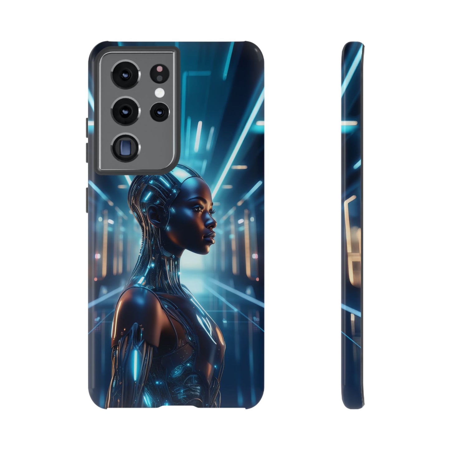 Futuristic Human Android Hybrid Cell Phone Case 003