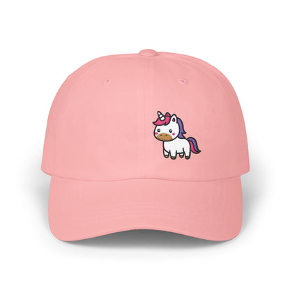 Cute Unicorn Classic Dad Hat – Embroidered Kawaii Unicorn Hat with Rainbow Tail for Magical Vibes and Whimsical Style