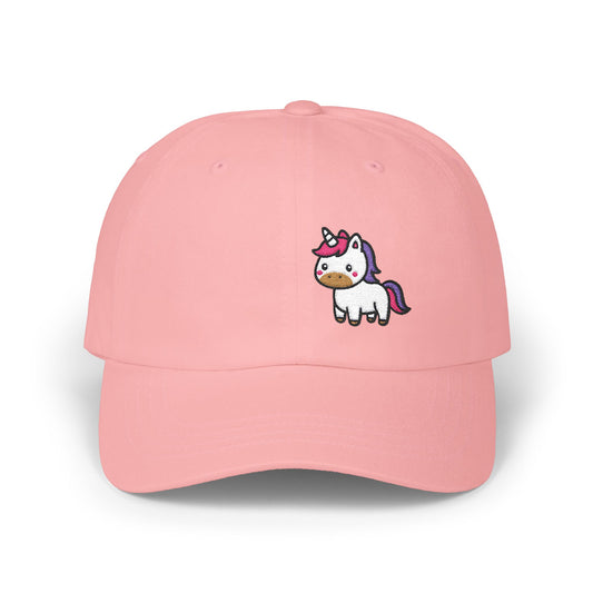 Cute Unicorn Classic Dad Hat – Embroidered Kawaii Unicorn Hat with Rainbow Tail for Magical Vibes and Whimsical Style