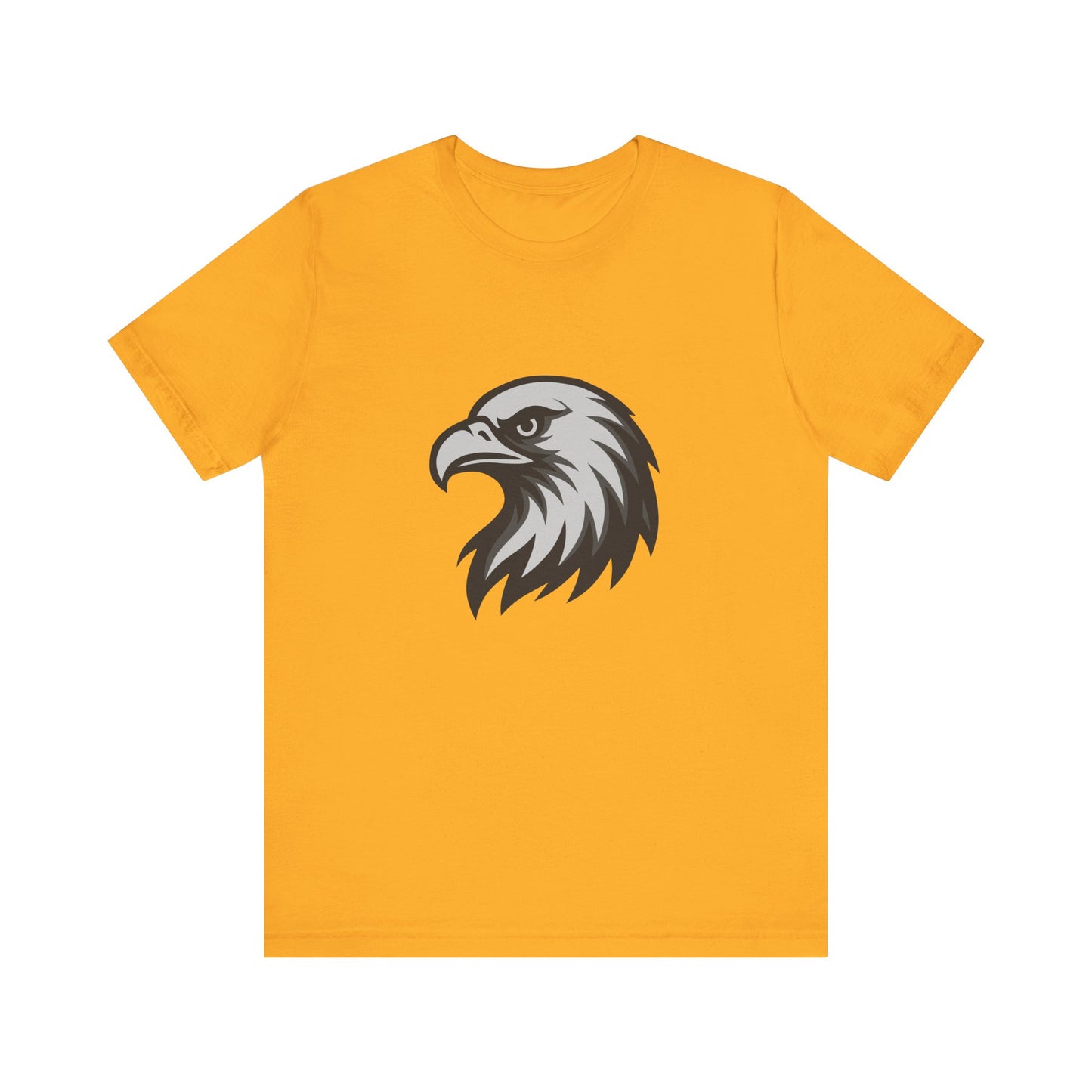 Eagle Head Graphic T-Shirt – Bold Dark Theme Grayscale Bird of Prey Design on Black Tee with Fierce Detail and Modern Ghost Effect. Unisex Jersey Short Sleeve Tee