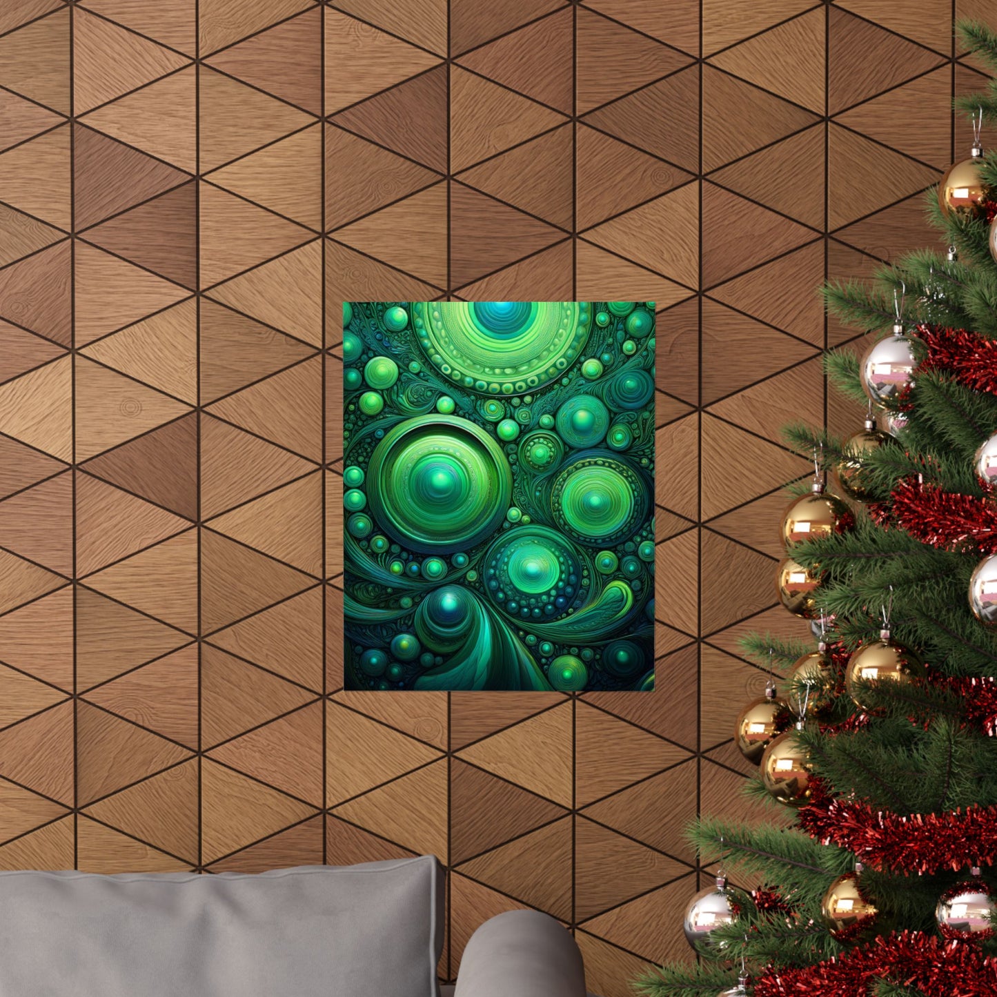 Verde Future Abstract Matte Vertical Poster - Perfect for Home Décor and Relaxation