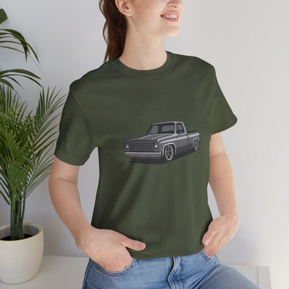 Classic Truck Graphic Tee Dark Theme – Vintage Pickup Vector Design for Car Enthusiasts