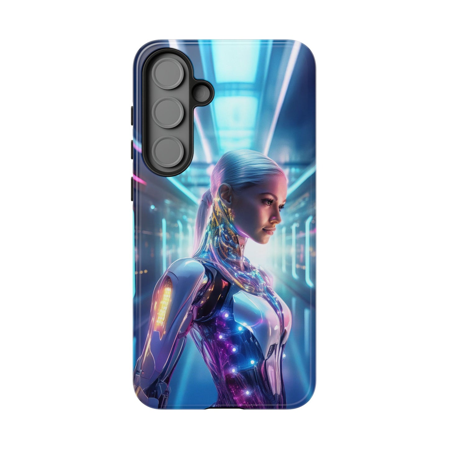 Futuristic Human Android Hybrid Cell Phone Case 015