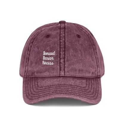 Mermaid Warrior Princess Vintage Hat – Embroidered Fantasy Hat for Bold Beach Babes
