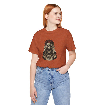 Screaming Skeleton Bride Halloween Shirt – Gothic Undead Bride Graphic Tee for Spooky Season Horror Fans