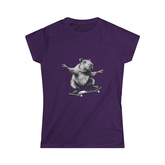 Capybara Shreddin! Women's Softstyle Tee