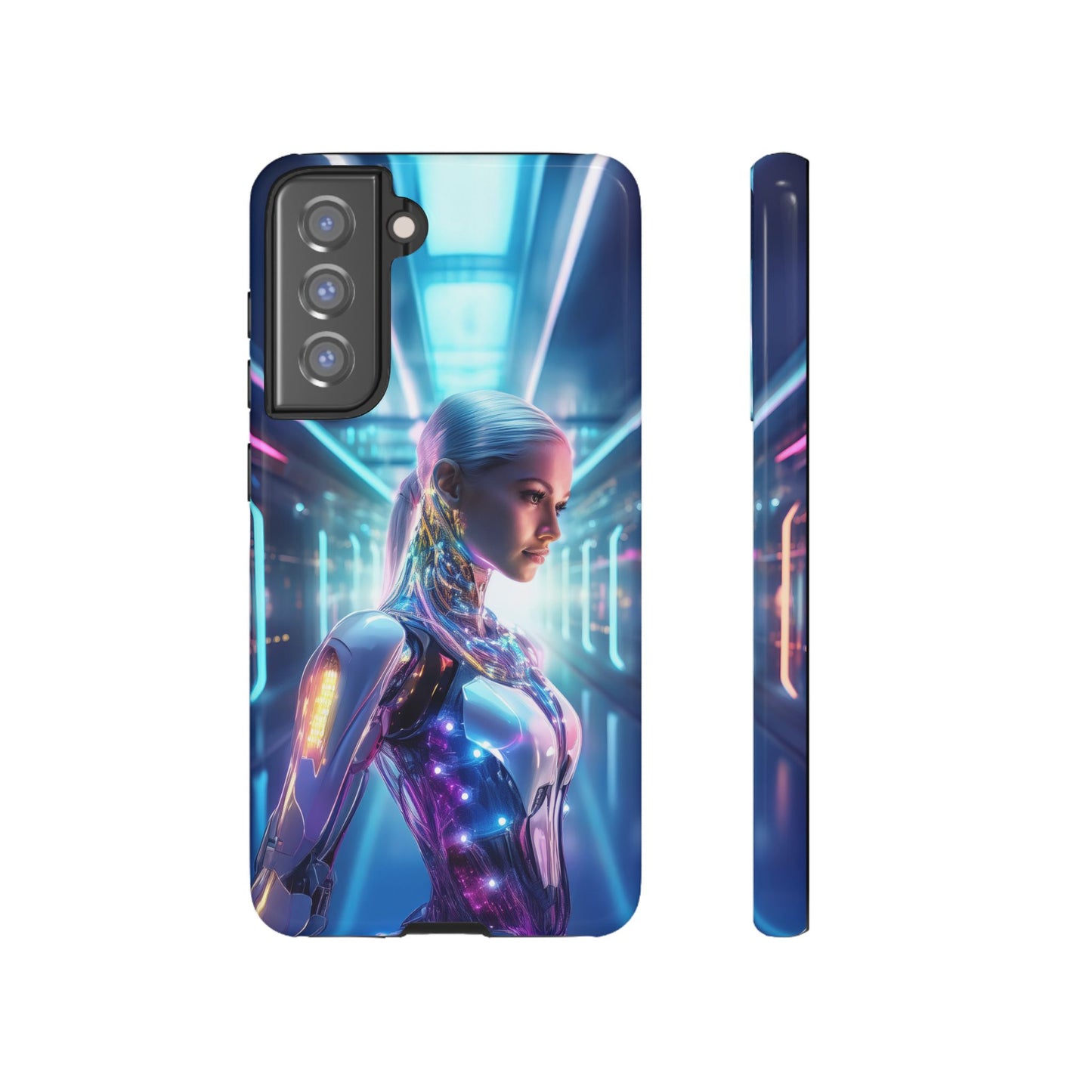 Futuristic Human Android Hybrid Cell Phone Case 015