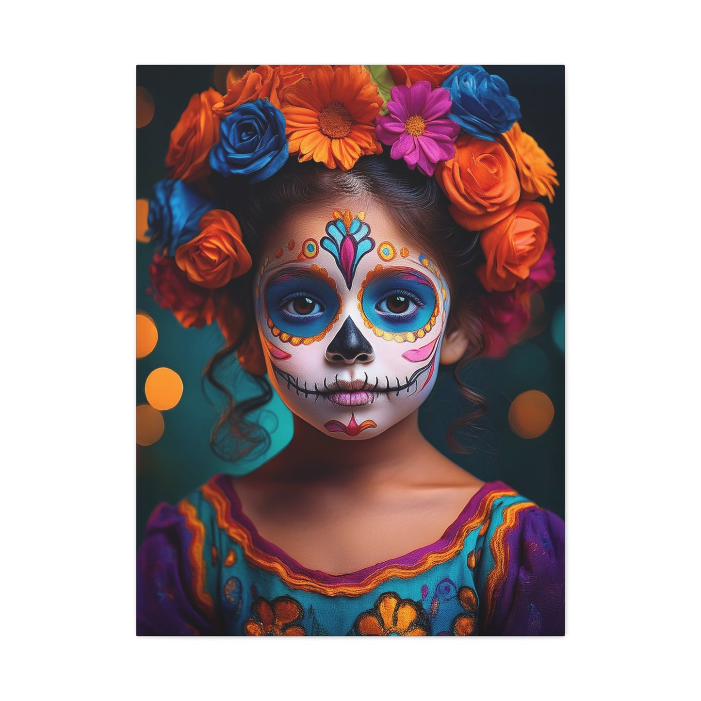 Dia de los Muertos Canvas Art | Day of the Dead - Stretched Matte Wall Decor 016