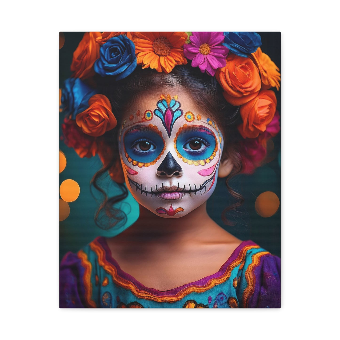 Dia de los Muertos Canvas Art | Day of the Dead - Stretched Matte Wall Decor 016