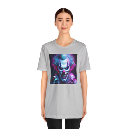 Scary Clown Halloween Shirt – Creepy Evil Clown Face Graphic Tee for Horror Fans. Unisex Jersey Short Sleeve Tee