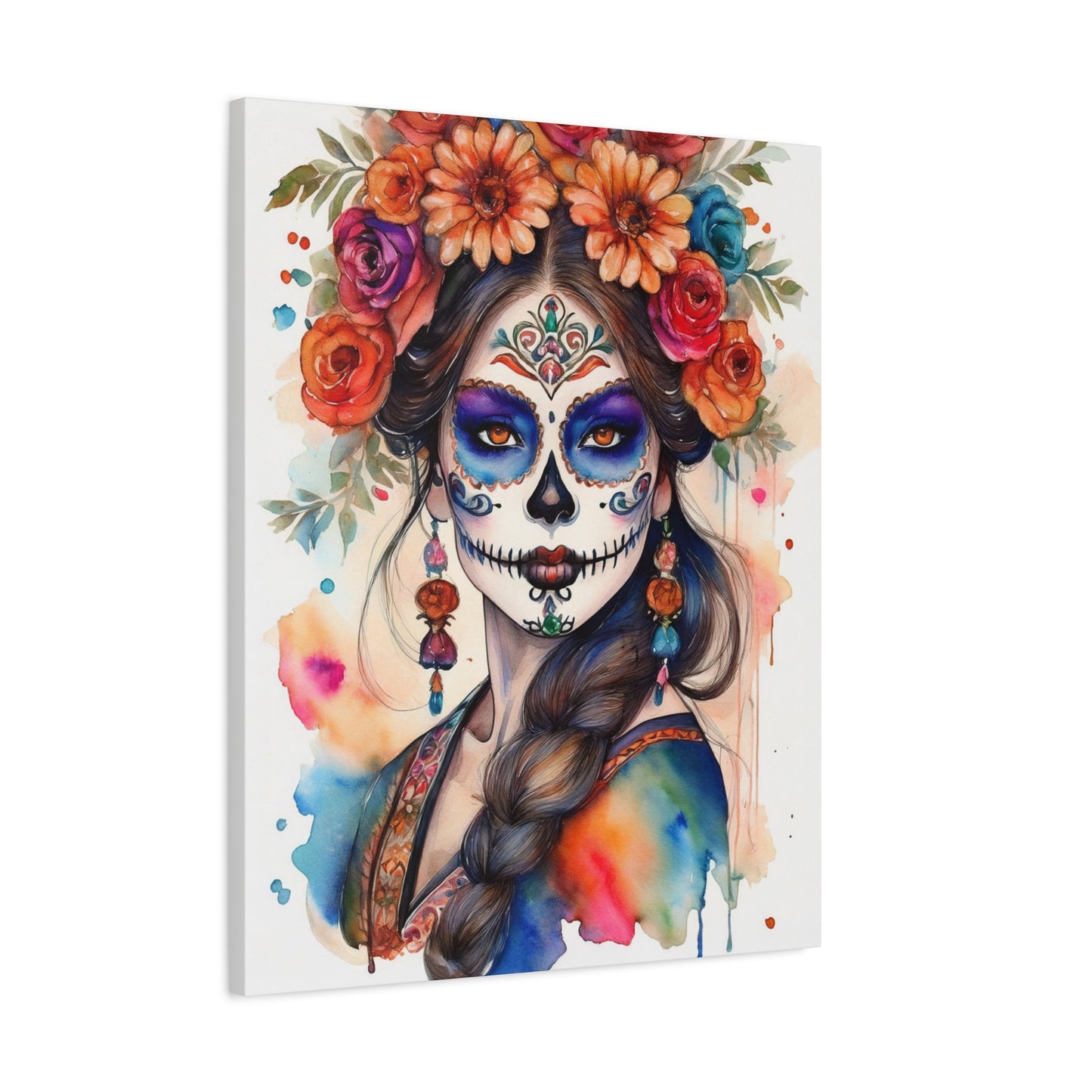 Dia de los Muertos Canvas Art | Day of the Dead - Stretched Matte Wall Decor 012