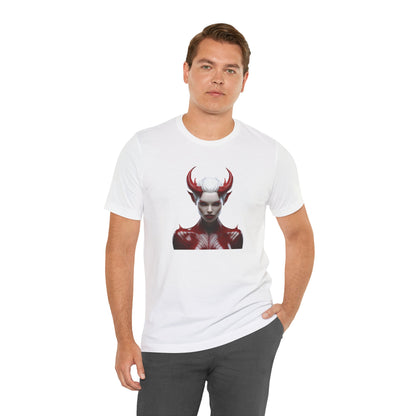Fierce Devil Woman Halloween Shirt – Seductive Demon Graphic Tee for Bold Halloween Style
