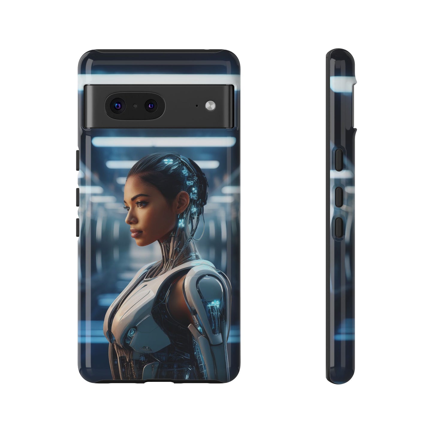 Futuristic Human Android Hybrid Cell Phone Case 002