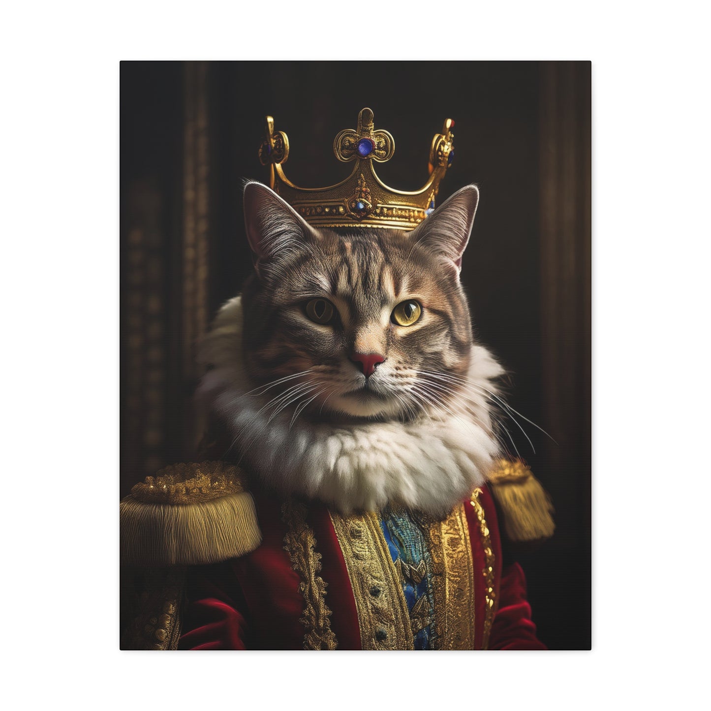 His Royal Meowjesty Canvas Art | Stretched Matte Wall Decor 001