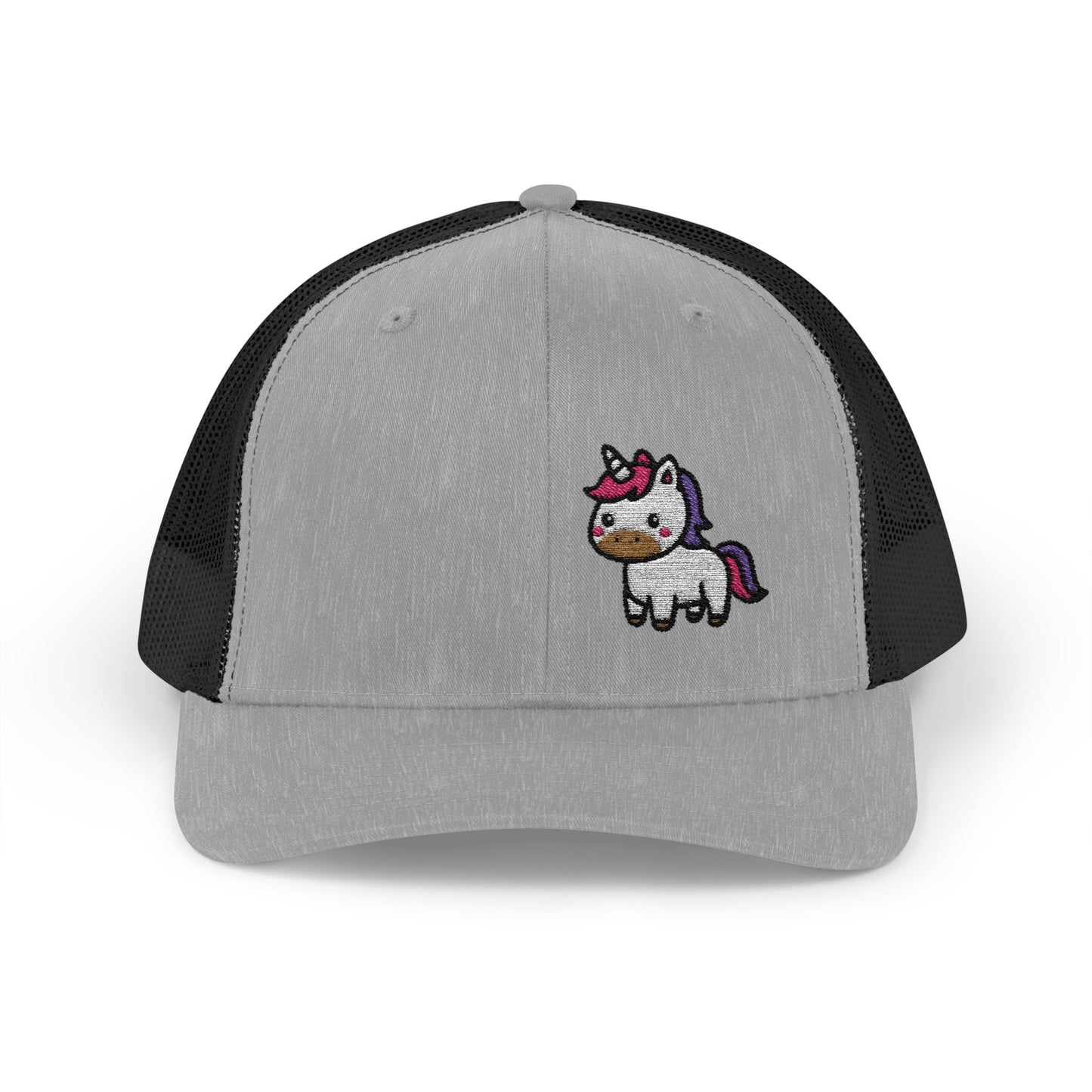 Cute Unicorn Trucker Hat – Embroidered Kawaii Unicorn Hat with Rainbow Tail for Magical Vibes and Whimsical Style