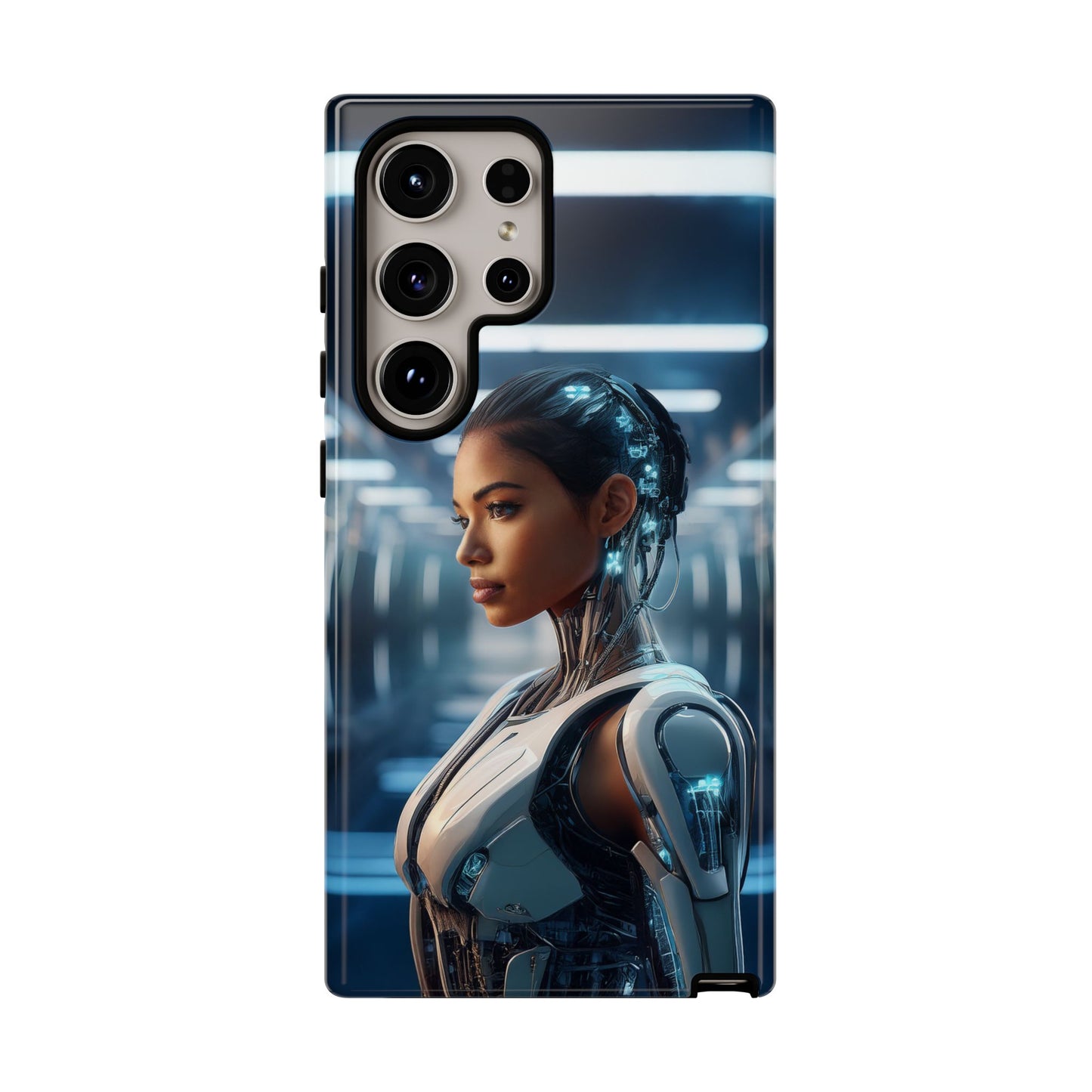 Futuristic Human Android Hybrid Cell Phone Case 002