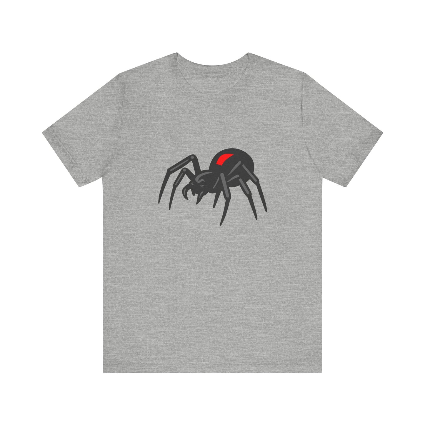 Black Widow Spider Graphic Tee Dark Theme – Deadly Cool Vector Design with Red Mark Accent