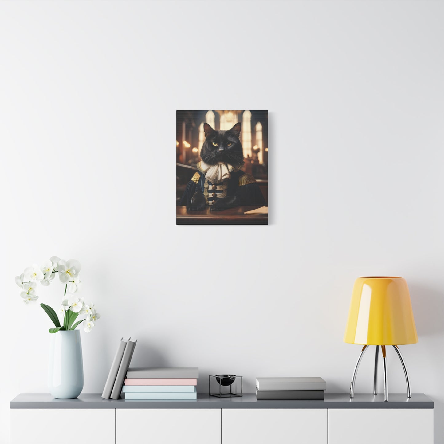 Judge Whiskers Canvas Art | Stretched Matte Wall Decor