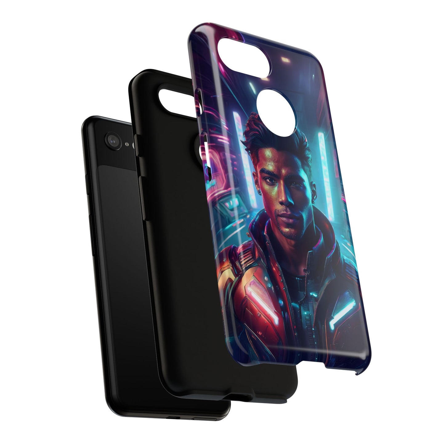 Futuristic Cyberpunk Male Cell Phone Case 007