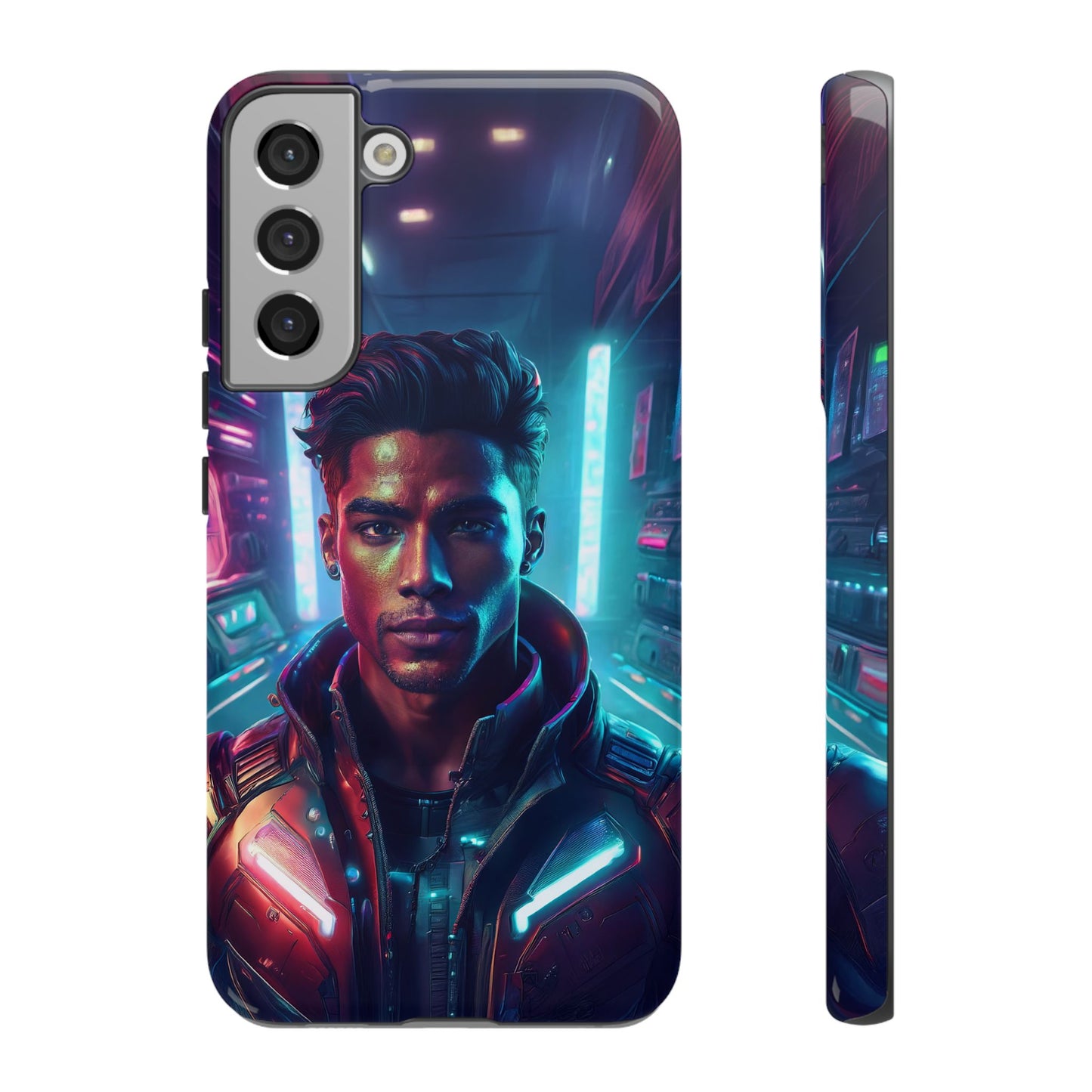 Futuristic Cyberpunk Male Cell Phone Case 007