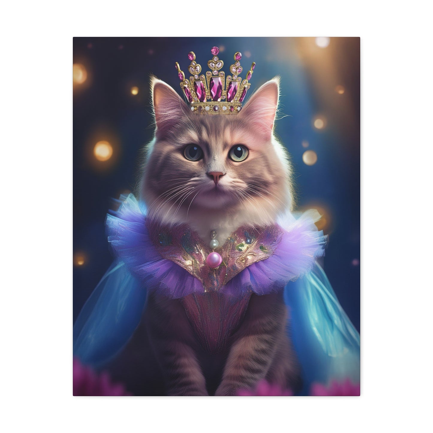 Meowgical Fairy Purrincess Canvas Art | Stretched Matte Wall Decor 003