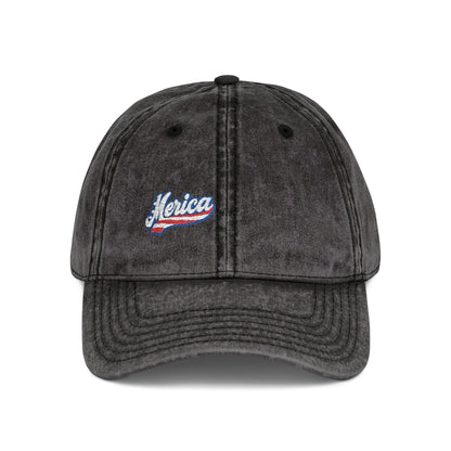 MERICA Vintage Hat – Patriotic Embroidered Hat for Bold American Style